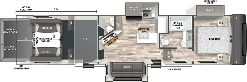 2026 Forest River Shockwave 3715GX floor plan