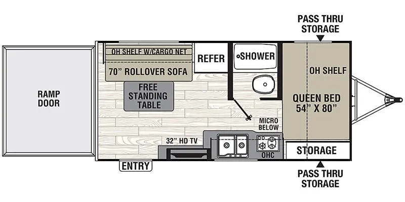 Coachmen Freedom Express Blast 17BLSE floor plan