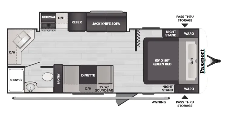 2025 Keystone Passport Classic 224RK - Floor plan