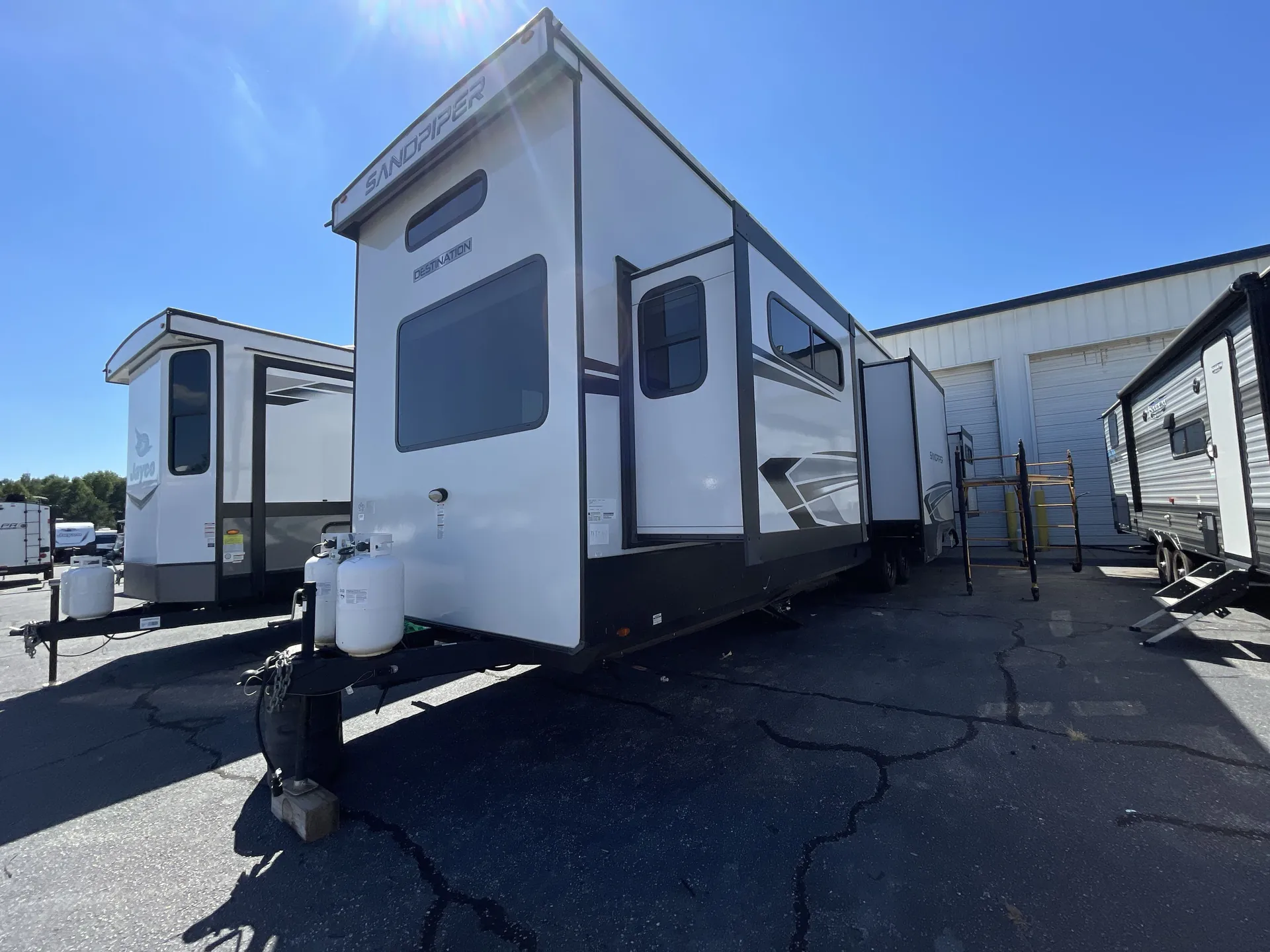 2024 Forest River Sandpiper Destination 40DUPLEX — campside