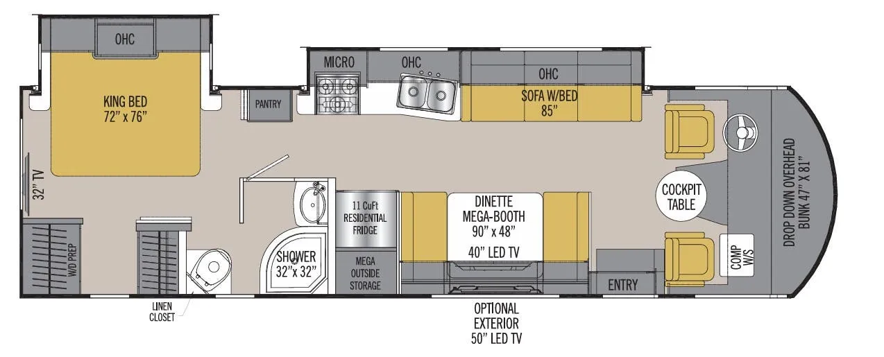 Coachmen Pursuit 32WC floor plan
