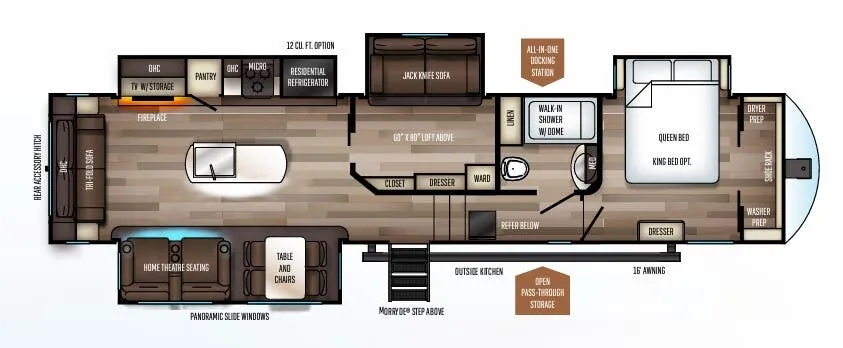 2021 Forest River Sabre 36BHQ - Floor plan
