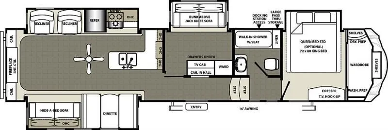 2016 Forest River Sierra 371REBH - Floor plan