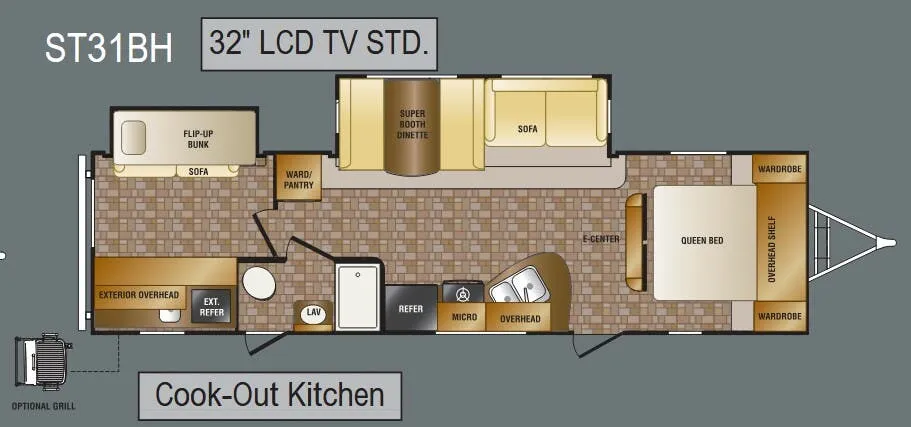 CrossRoads Sunset Trail Lite Weight ST31BH floor plan