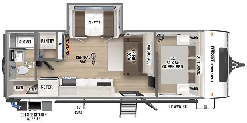 2026 Forest River Surveyor Legend 252RBLE floor plan