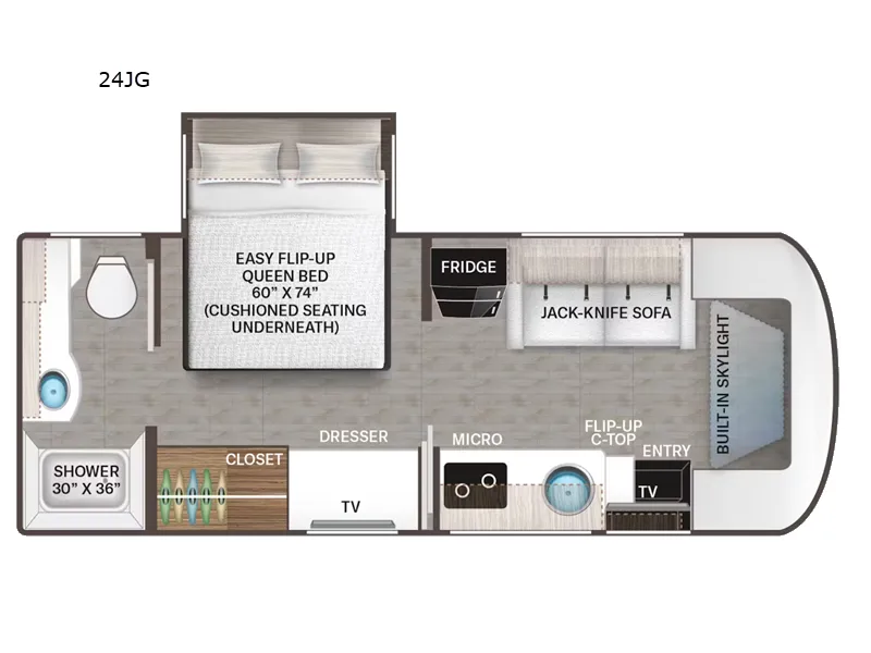 2026 Thor Motor Coach Gemini 24JG - Floor plan