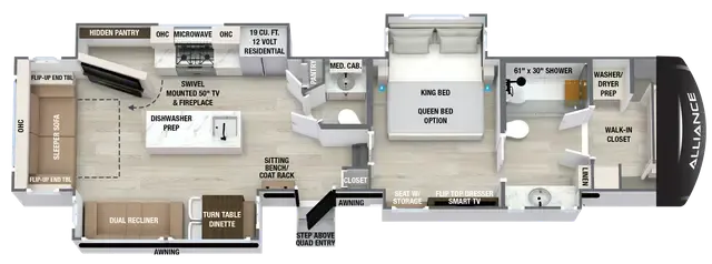 Alliance RV Paradigm 370FB floor plan