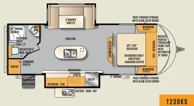 Forest River Wildcat Maxx 23DKS floor plan