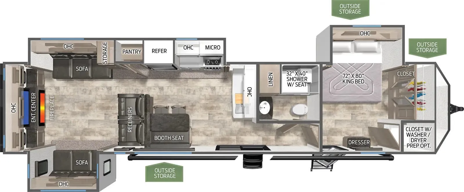 Palomino Puma 38DEN floor plan