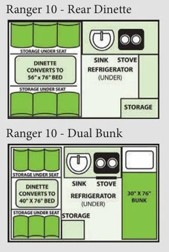 Aliner Ranger 10 floor plan