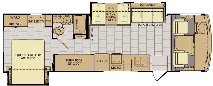 Fleetwood Flair 31E floor plan