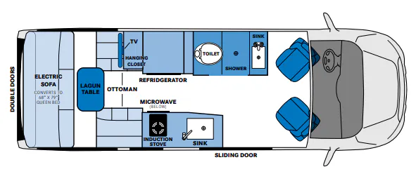 Pleasure-Way Ontour 2.2 Base floor plan