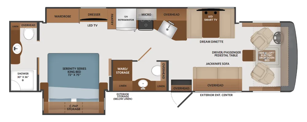 Fleetwood Fortis 33HB floor plan