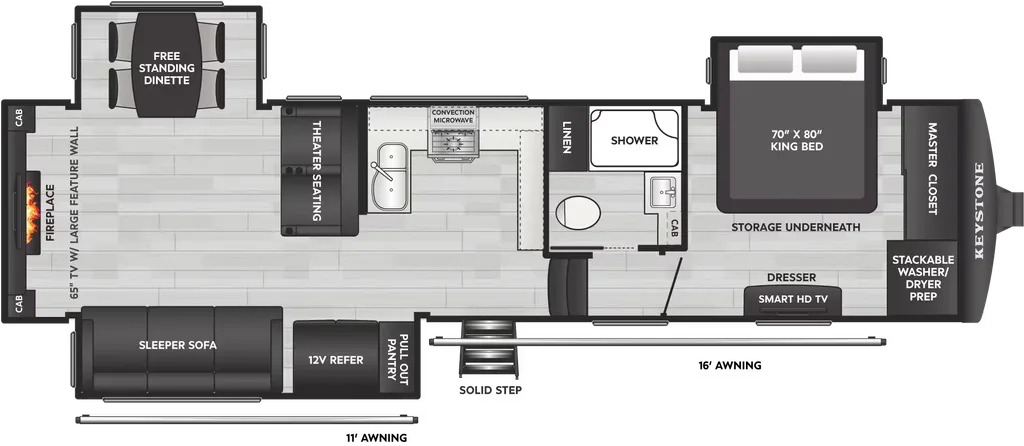 2026 Keystone Alpine 3100RE floor plan
