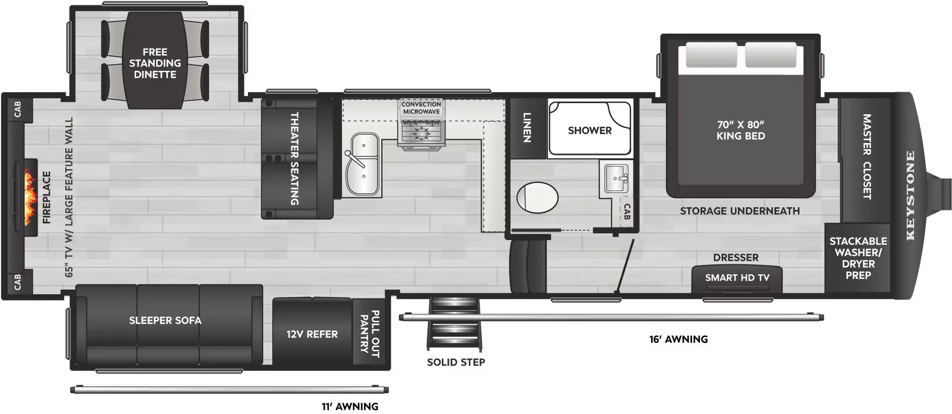 2026 Keystone Alpine 3100RE - Floor plan