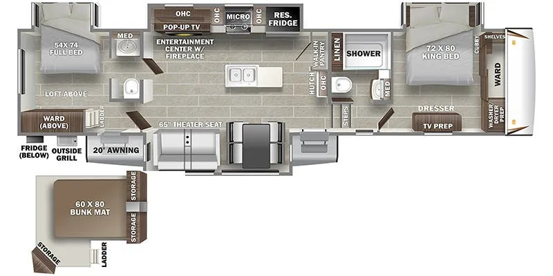 Prime Time Sanibel 3602WB floor plan