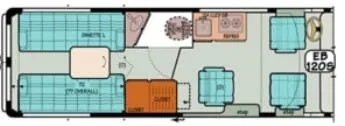 Sportsmobile Express 120S floor plan