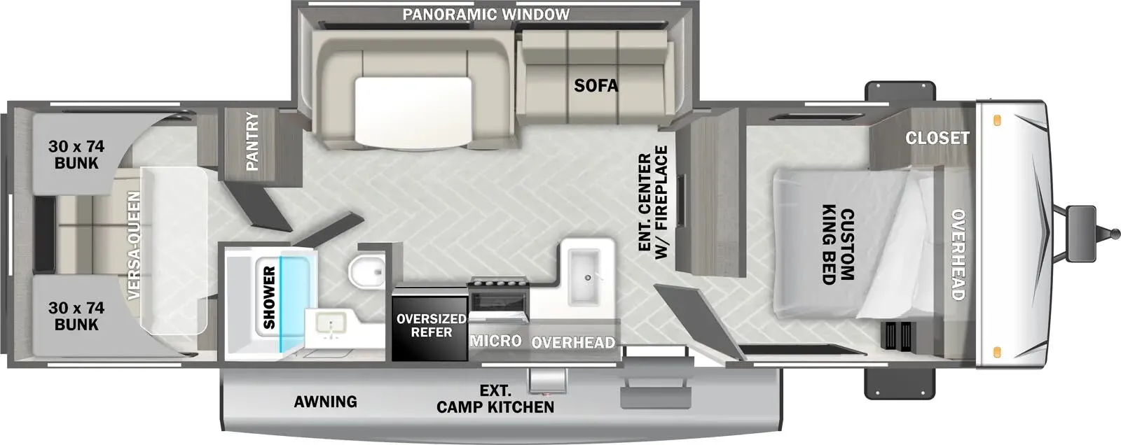 Forest River EVO T2800BHL floor plan