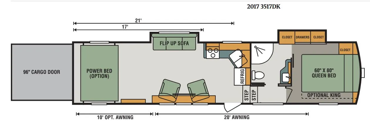 K-Z Sidewinder 3517DK floor plan