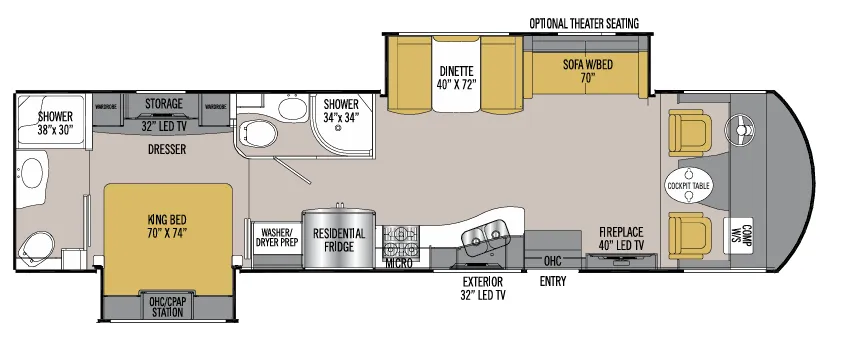 Coachmen Mirada Select 37TB floor plan