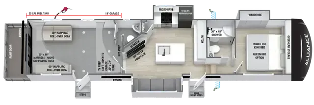 Alliance RV Valor All-Access 35A14 floor plan