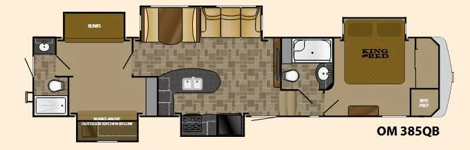 Heartland Oakmont 385QB floor plan