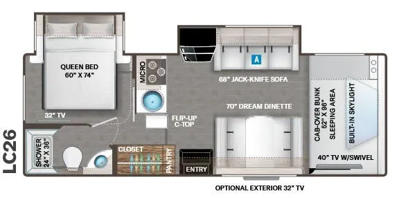 Thor Motor Coach Quantum LC26 floor plan