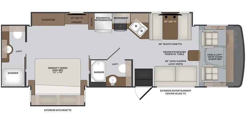 Holiday Rambler Admiral 32S floor plan