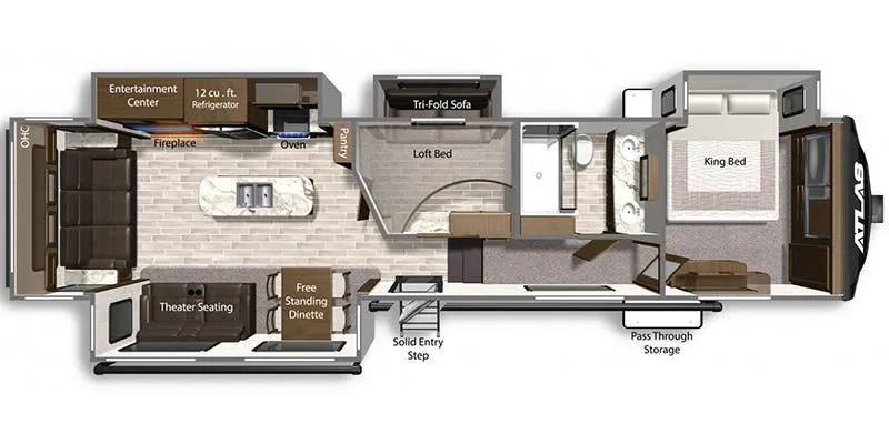 Dutchmen Atlas 3552MBKB floor plan