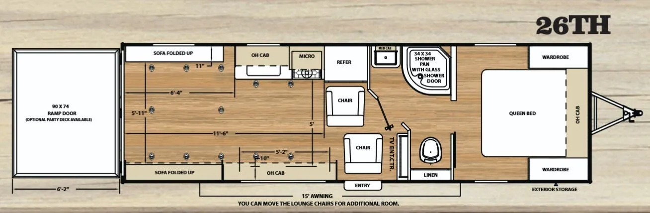 Coachmen Catalina Trail Blazer 26TH floor plan