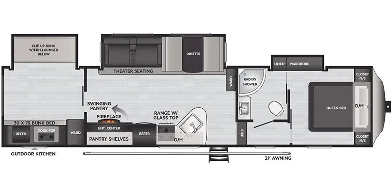 Keystone Springdale 340FWBH floor plan