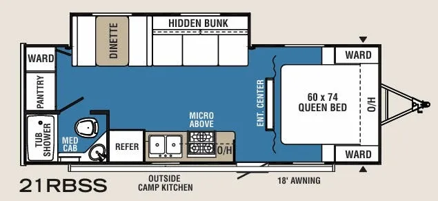 Coachmen Clipper 21RBSS floor plan