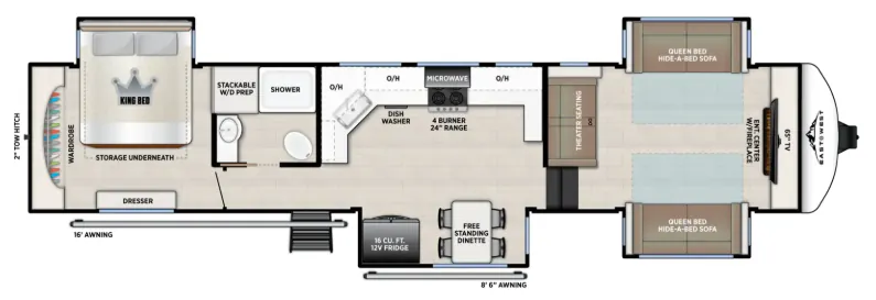 East to West Tandara 390FL floor plan