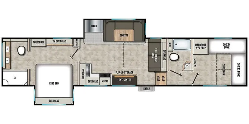 2027 Shasta RVs Phoenix 355FBX - Floor plan
