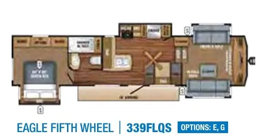 Jayco Eagle 339FLQS floor plan
