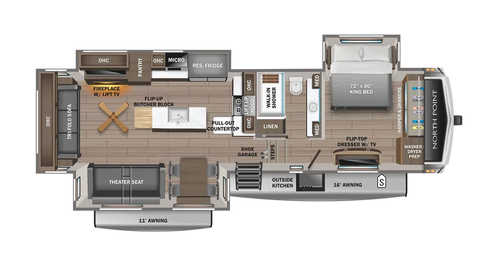 2024 Jayco North Point 340CKTS floor plan