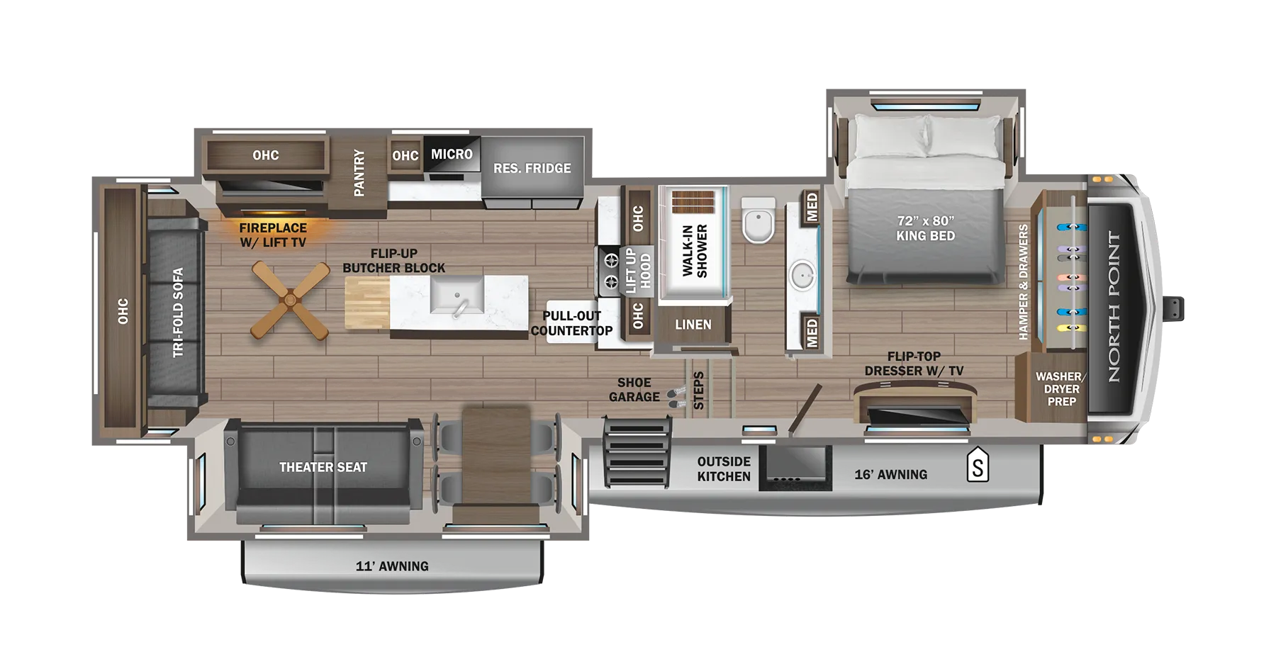 2024 Jayco North Point 340CKTS - Floor plan