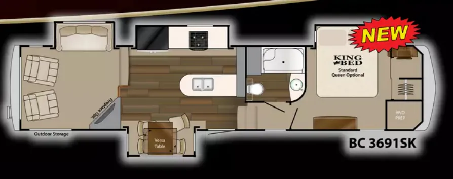 Heartland Big Country Gold Edition 3691SK floor plan