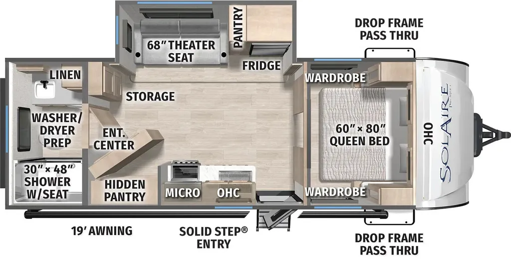 2025 Palomino Solaire 2420RBS floor plan