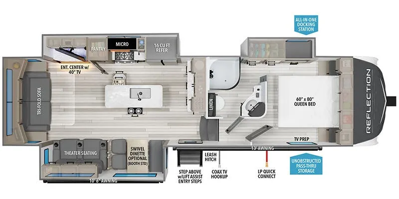 2025 Grand Design Reflection 303RLS floor plan