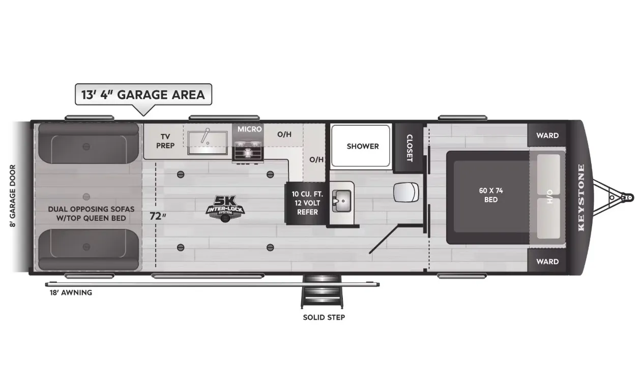 2026 Keystone Impact 2813 - Floor plan