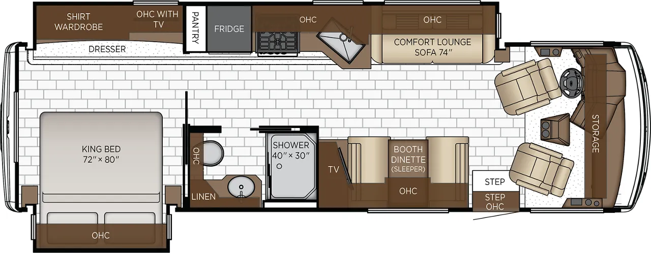 2027 Newmar Bay Star 3114 - Floor plan