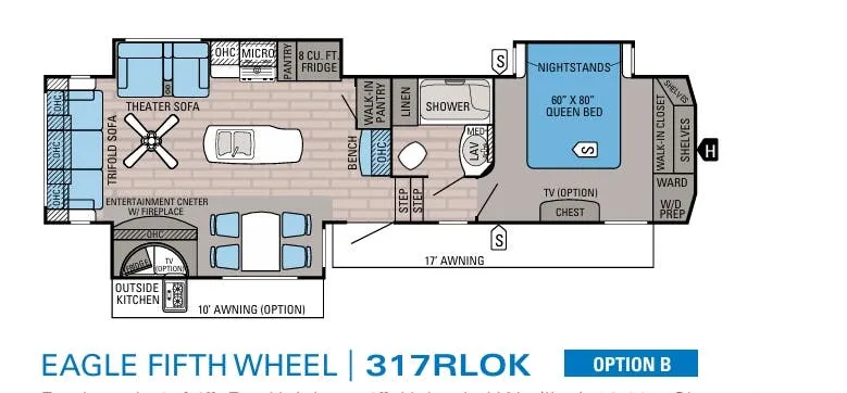 Jayco Eagle 317RLOK floor plan