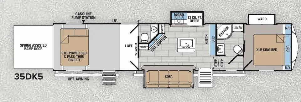 Forest River XLR Nitro 35DK5 floor plan