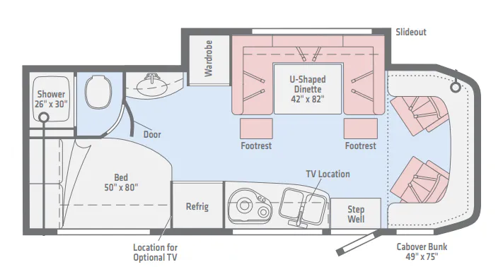 Winnebago View 24J floor plan
