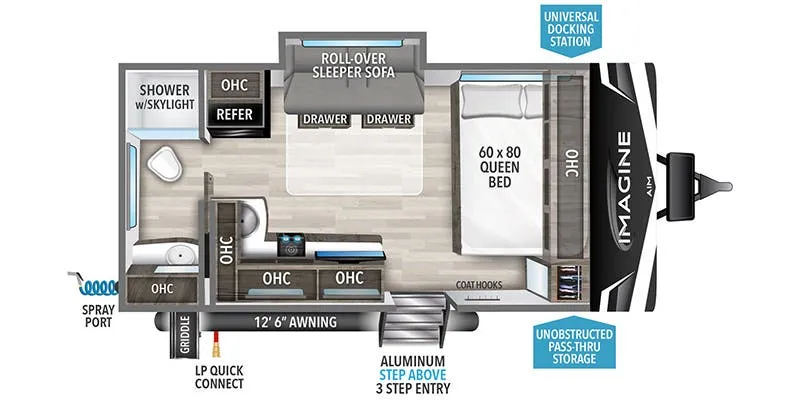 2024 Grand Design Imagine AIM 16ML - Floor plan