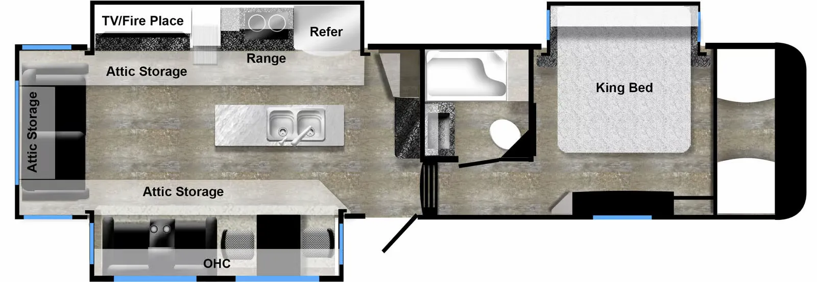 Luxe Gold 35GRS floor plan