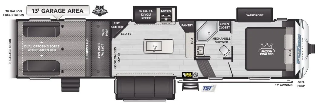 Keystone Fuzion Impact 343 floor plan