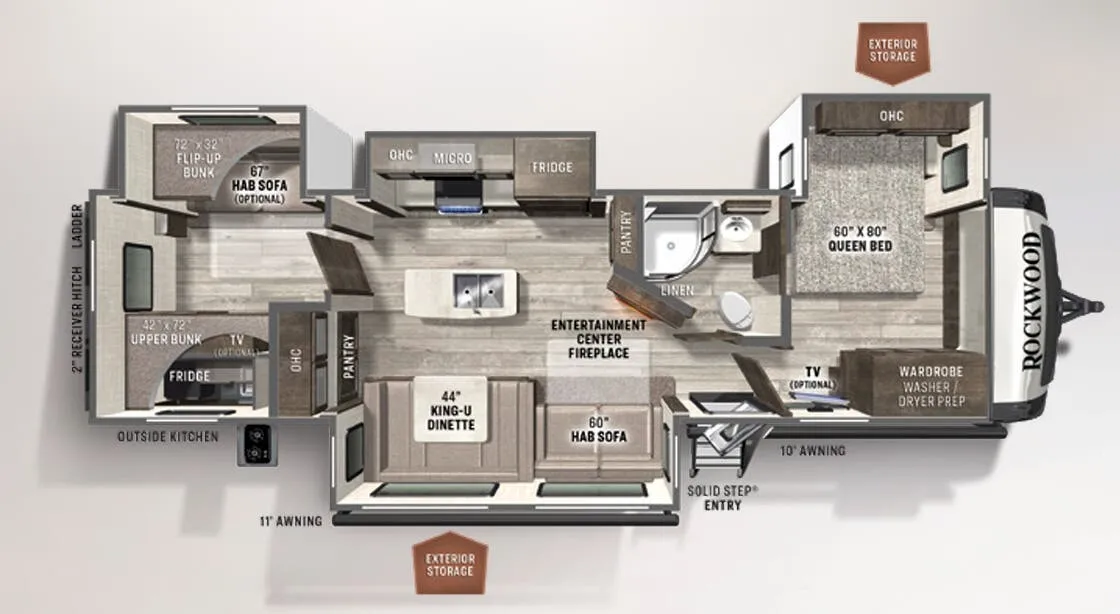 Forest River Rockwood Signature 8336BH floor plan