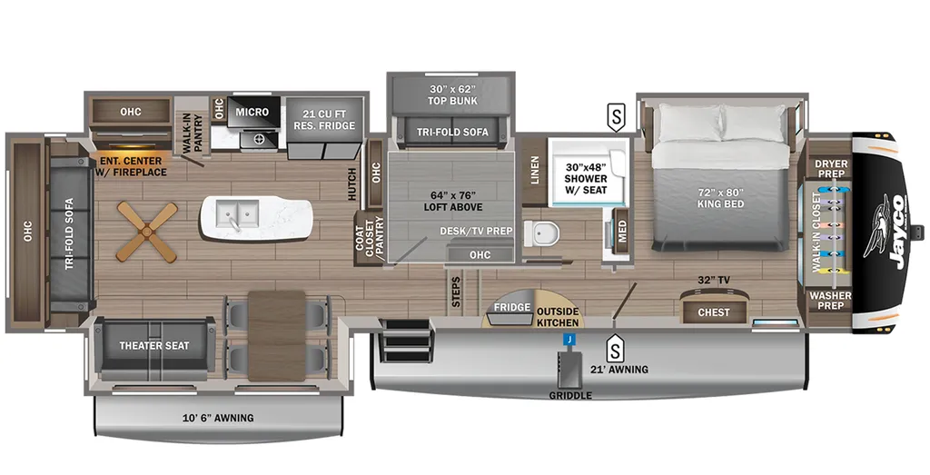 2023 Jayco Eagle 355MBQS floor plan